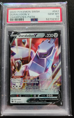 Graded PSA 10 2020 Pokemon SWSH Duraludon V Champion’s Path #047 - Image 1