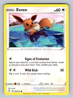 Eevee 052/072 Common Shining Fates NM Pokemon TCG - Image 1