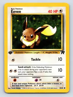 Eevee - 55/82 1st Edition Common Team Rocket - LP Pokemon TCG - Image 1
