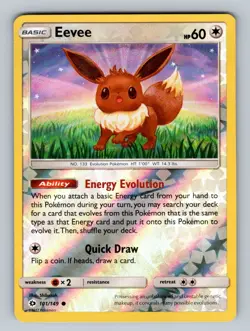 Eevee 101/149 Reverse Holo SM Base Set NM - LP Pokemon TCG - Image 1