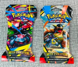Pokemon TCG NEW Mega Evolution FACTORY SEALED Sleeved Booster Pack X2 RESERVE! - Image 1