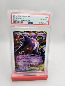 Pokemon Gengar EX 34/119 2014 XY Phantom Forces PSA 10 Gem English Ultra Rare - Image 1
