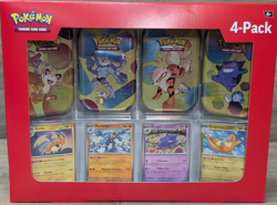 Pokemon TCG Scarlet & Violet 151 Mini Tin 4-Pack Sam’s Club Sealed Pokemon - Image 1