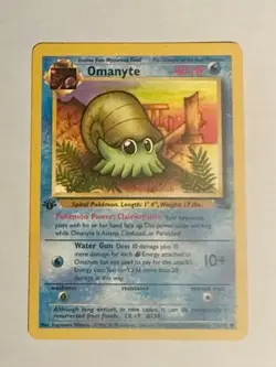 Pokemon Fossil Omanyte 52/62 - 1st Edition Non-Holo WOTC 1999 - NEVER PLAYED - Image 1