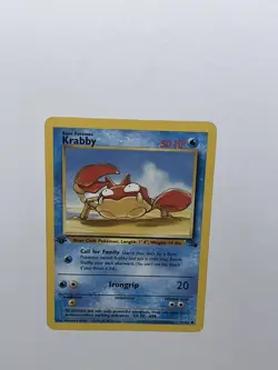 Pokemon TCG Krabby Fossil 51 Regular 1st Edition Common - Image 5