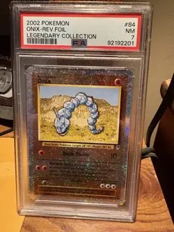 2002 Pokemon Legendary Collection Onix Rev Foil PSA 7 #84 - Image 1