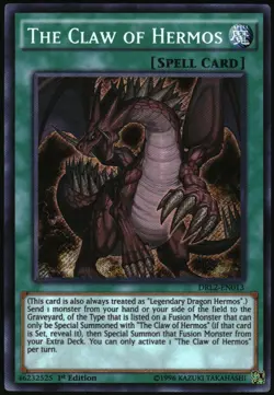 Yu-Gi-Oh! - The Claw Of Hermos 2015 DRL2-EN013 Secret Rare 1st Edition - Image 1