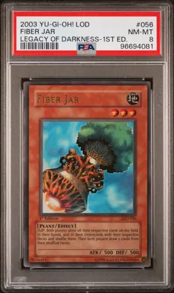 Yu-Gi-Oh! - Legacy of Darkness Fiber Jar 2003 LOD-056 1st Edition PSA 8 - Image 1