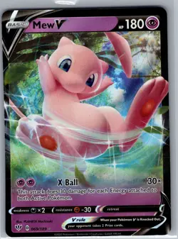 Mew V 069/189 SWSH03: Darkness Ablaze - Pokemon Card - NM - Image 1