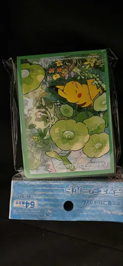 Pokemon Card Sleeves Pikachu Sprigatito 64Pcs. - Image 1