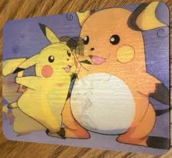 Pokemon Pikachu Raichu 3D Lenticular Promo Card Viz Video Pioneer PIKA-0030D/DVD - Image 1