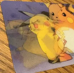 Pokemon Pikachu Raichu 3D Lenticular Promo Card Viz Video Pioneer PIKA-0030D/DVD - Image 2