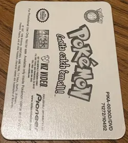 Pokemon Pikachu Raichu 3D Lenticular Promo Card Viz Video Pioneer PIKA-0030D/DVD - Image 5
