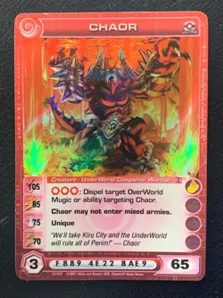 Chaotic TCG 105/85/70/70/75 Ultra Rare Foil Chaotic Card Chaor - Image 1