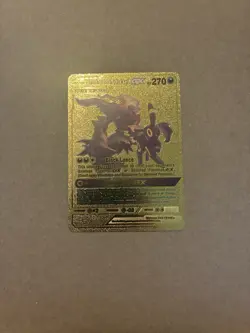 Umbreon & Darkrai GX Tag Team Gold Foil Custom Display Pokemon Card 🌙⚫✨ NM - Image 1