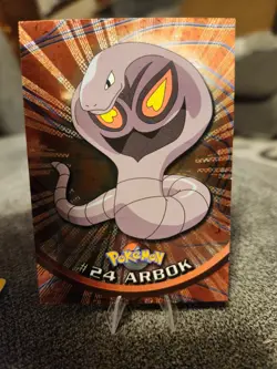 Arbok #24 - Pokemon Topps Series BLACK Logo - Foil Holo Card - Vintage - NM - Image 1