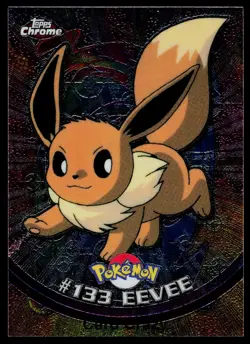 Eevee #133 - Topps Chrome Series 2 Pokemon Card Played - Image 1