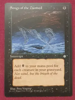 Magic The Gathering ICE AGE SONGS OF THE DAMNED black card MTG - Image 1