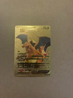 Charizard V Gold Foil Custom Display Pokemon Card 🔥 Collector Showcase ✨ NM - Image 1