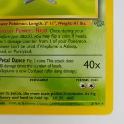 Vileplume 31/64 Jungle Pokemon TCG Trading Card Non Holo Rare Speaved Since 1999 - Image 5