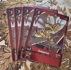 Digimon Card Game Playset Zubamon BT3-008 LM-06 Billion Bullet Limited Promo - Image 1