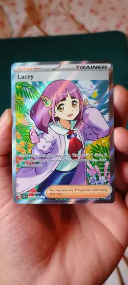Pokemon 2024 TCG Trainer Lacey Ultra Rare Holo Card #166/142 - Image 1
