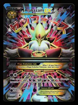 M Alakazam EX 118/124 Ultra Rare XY Fates Collide Pokemon Card creased - Image 1