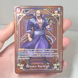 One Piece Silvers Rayleigh Card SP Alt Art OP09-005 Red English OP11 TCG Blocker - Image 3