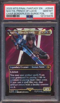 2025 MTG FINAL FANTASY NOCTIS PRINCE OF LUCIS 0546 SURGE FOIL PSA 10! - Image 1