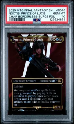 4859 Noctis Prince of Lucis 2025 MTG Final Fantasy #0546 Surge Foil PSA 10 - Image 1