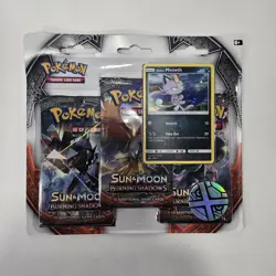 POKEMON BURNING SHADOWS 3 PACK BLISTERS SET WITH MEOWTH PROMO SM 43 - Image 1