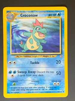 Croconaw 32/111 Uncommon Neo Genesis Unlimited Pokemon TCG 2000 Non Holo [2] - Image 1