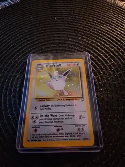 Pokemon 1999 Vintage TCG Wigglytuff Base Set 2 Holo Unlimited Rare Card #19/130 - Image 2