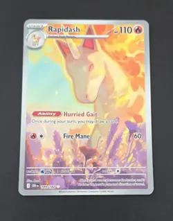 Rapidash 189/182 Illustration Rare IR Holo Sv: Destined Rivals Pokemon TCG Card - Image 1