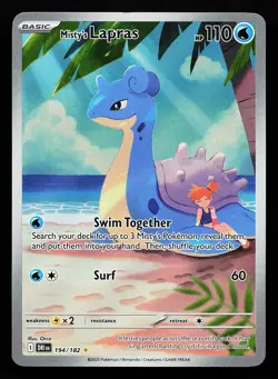 Misty's Lapras 194/182 Illustration Rare Destined Rivals Pokemon Card - Image 1