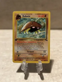 Pokemon TCG Kabuto Fossil 1st Edition Common Card 50/62 Vintage 1999 - Image 1
