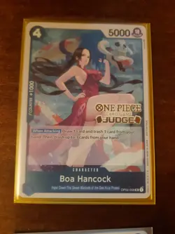 One Piece Card Game Boa Hancock One Piece Judge Promo ENG Stamped - Image 1