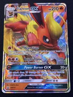 Flareon GX SM171 Sun & Moon Black Star Promo Holo Pokemon Card Nm - Image 1