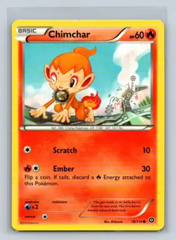 Chimchar #18/114 XY - Steam Siege Common - Pokemon Cards E1 - Image 1
