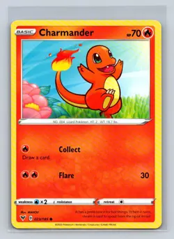 Charmander #023/185 SWSH04: Vivid Voltage Common - Pokemon Card D20 - Image 1