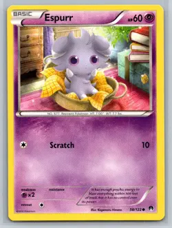 Espurr #58/122 XY - BREAKpoint Common - Pokemon Cards E9 - Image 1