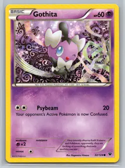 Gothita #32/124 XY - Fates Collide Common - Pokemon Cards G22 - Image 1