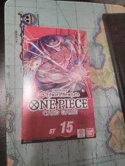 English One Piece Card Game Starter Deck Red Edward Newgate ST-15 DECK ONLY - Image 1