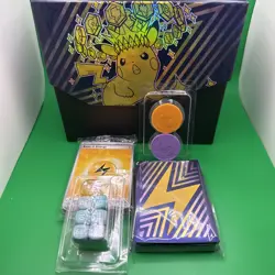 Surging Sparks Box With Book, Energy, Coins, Sleeves And Dice ONLY! No Cards! - Image 1