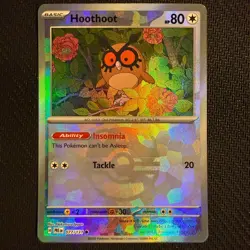 Hoothoot 077/131 Master Ball Holo NM Common Sv: Prismatic Evolutions Pokemon TCG - Image 1