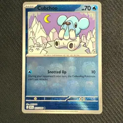 Cubchoo 025/086 Master Ball Holo NM Common Sv: Black Bolt Pokemon TCG - Image 1