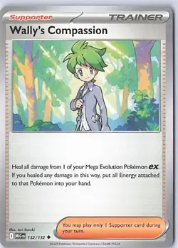Wally’s Compassion 132/132 Pokemon Mega Evolution NM - Image 1