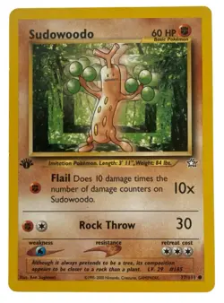 Sudowoodo 77/111 1st Edition - Neo Genesis - Lightly Played Pokemon - Image 1