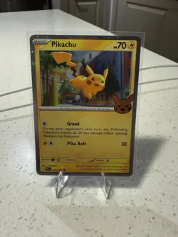 Pokemon 2024 Trick or Trade Stamped #018 Pikachu NM cosmos holo fresh - Image 1