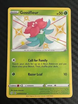 Pokemon TCG Gossifleur Shining Fates SV010/SV122 Holo Shiny Holo Rare NM - Image 1